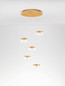 Preview: Nova Luce LED Pendelleuchte Bion 32W warmweiss 3000K Messinggold Metall Ø50cm 9186942