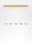 Preview: Nova Luce LED Pendelleuchte Bion 32W warmweiss 3000K Messinggold Metall 115x15cm 9186943