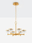 Preview: Nova Luce LED Pendelleuchte Bion 38W warmweiss 3000K Messinggold Metall Ø70cm 9186944