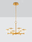 Preview: Nova Luce LED Pendelleuchte Bion 38W warmweiss 3000K Messinggold Metall Ø70cm 9186944