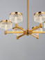 Preview: Nova Luce LED Pendelleuchte Bion 38W warmweiss 3000K Messinggold Metall Ø70cm 9186944