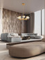 Preview: Nova Luce LED Pendelleuchte Bion 48W warmweiss 3000K Messinggold Metall Ø80cm 9186945