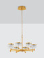 Preview: Nova Luce LED Pendelleuchte Bion 48W warmweiss 3000K Messinggold Metall Ø80cm 9186945