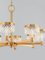 Preview: Nova Luce LED Pendelleuchte Bion 48W warmweiss 3000K Messinggold Metall Ø80cm 9186945