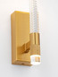 Preview: Nova Luce LED Wandleuchte Bion 8W warmweiss 3000K Messinggold Metall 28x17cm 9186946