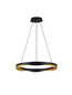 Preview: Nova Luce LED Pendelleuchte Radon dimmbar 53W warmweiss 3000K Schwarz Gold Aluminium Ø65cm 9186948