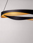 Preview: Nova Luce LED Pendelleuchte Radon dimmbar 53W warmweiss 3000K Schwarz Gold Aluminium Ø65cm 9186948