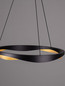Preview: Nova Luce LED Pendelleuchte Radon dimmbar 53W warmweiss 3000K Schwarz Gold Aluminium Ø65cm 9186948