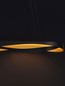 Preview: Nova Luce LED Pendelleuchte Radon dimmbar 63W warmweiss 3000K Schwarz Gold Aluminium 100x36cm 9186949
