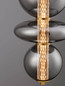 Preview: Nova Luce LED Pendelleuchte Navi 27W warmweiss 3000K Messinggold Rauchgrau Glas Metall Ø25,5cm 9186953