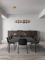 Preview: Nova Luce LED Pendelleuchte Navi dimmbar 29W warmweiss 3000K Messinggold Rauchgrau Glas Metall 111x22cm 9186954