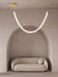 Preview: Nova Luce LED Pendelleuchte Perla dimmbar 48W warmweiss 3000K Gold Opal Glas Metall 116x24cm 9186955
