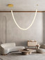 Preview: Nova Luce LED Pendelleuchte Perla dimmbar 69W warmweiss 3000K Gold Opal Glas Metall 115cm 9186956