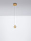 Preview: Nova Luce LED Pendelleuchte Licio 4W warmweiss 3000K Gold Glas Metall Ø14cm 9186958