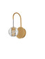 Preview: Nova Luce LED Wandleuchte Licio 4W warmweiss 3000K Gold Glas Metall Ø12cm 9186959
