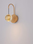 Preview: Nova Luce LED Wandleuchte Licio 4W warmweiss 3000K Gold Glas Metall Ø12cm 9186959