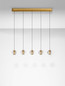 Preview: Nova Luce LED Pendelleuchte Licio dimmbar 16W warmweiss 3000K Gold Glas Metall 18x12cm 9186961