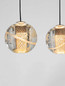 Preview: Nova Luce LED Pendelleuchte Licio dimmbar 16W warmweiss 3000K Gold Glas Metall 18x12cm 9186961
