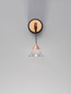 Preview: Nova Luce LED Wandleuchte Paluz 7W warmweiss 3000K Roségold Schwarz Metall Ø10,5cm 9186962