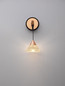 Preview: Nova Luce LED Wandleuchte Paluz 7W warmweiss 3000K Roségold Schwarz Metall Ø10,5cm 9186962