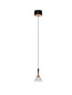 Preview: Nova Luce LED Pendelleuchte Paluz 7W warmweiss 3000K Roségold Schwarz Metall Ø10,5cm 9186963