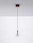 Preview: Nova Luce LED Pendelleuchte Paluz 7W warmweiss 3000K Roségold Schwarz Metall Ø10,5cm 9186963
