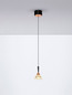 Preview: Nova Luce LED Pendelleuchte Paluz 7W warmweiss 3000K Roségold Schwarz Metall Ø10,5cm 9186963