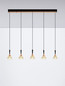 Preview: Nova Luce LED Pendelleuchte Paluz dimmbar 30W warmweiss 3000K Roségold Schwarz Metall 90,5x10,5cm 9186964
