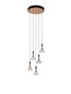 Preview: Nova Luce LED Pendelleuchte Paluz dimmbar 30W warmweiss 3000K Roségold Schwarz Metall Ø32cm 9186965