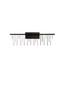 Preview: Nova Luce LED Wandleuchte Stellar dimmbar 11W warmweiss 3000K Schwarz Chrom Aluminium 67x20cm 9186967