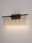 Preview: Nova Luce LED Wandleuchte Stellar dimmbar 11W warmweiss 3000K Schwarz Chrom Aluminium 67x20cm 9186967