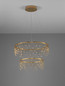 Preview: Nova Luce LED Pendelleuchte Stellar dimmbar 41W warmweiss 3000K Gold Aluminium Kupfer Ø65cm 9186968