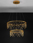 Preview: Nova Luce LED Pendelleuchte Stellar dimmbar 41W warmweiss 3000K Gold Aluminium Kupfer Ø65cm 9186968