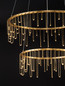 Preview: Nova Luce LED Pendelleuchte Stellar dimmbar 41W warmweiss 3000K Gold Aluminium Kupfer Ø65cm 9186968