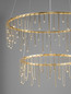 Preview: Nova Luce LED Pendelleuchte Stellar dimmbar 41W warmweiss 3000K Gold Aluminium Kupfer Ø65cm 9186968