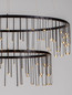 Preview: Nova Luce LED Pendelleuchte Stellar dimmbar 41W warmweiss 3000K Schwarz Chrom Aluminium Ø65cm 9186969
