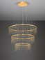 Preview: Nova Luce LED Pendelleuchte Stellar dimmbar 72W warmweiss 3000K Gold Aluminium Kupfer Ø80cm 9186970