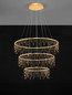 Preview: Nova Luce LED Pendelleuchte Stellar dimmbar 72W warmweiss 3000K Gold Aluminium Kupfer Ø80cm 9186970