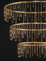 Preview: Nova Luce LED Pendelleuchte Stellar dimmbar 72W warmweiss 3000K Gold Aluminium Kupfer Ø80cm 9186970