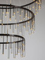 Preview: Nova Luce LED Pendelleuchte Stellar dimmbar 72W warmweiss 3000K Schwarz Chrom Aluminium Ø80cm 9186971