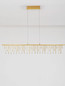 Preview: Nova Luce LED Pendelleuchte Stellar dimmbar 17W warmweiss 3000K Gold Aluminium Kupfer 120x8cm 9186972
