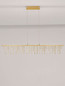 Preview: Nova Luce LED Pendelleuchte Stellar dimmbar 17W warmweiss 3000K Gold Aluminium Kupfer 120x8cm 9186972