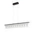 Preview: Nova Luce LED Pendelleuchte Stellar dimmbar 17W warmweiss 3000K Schwarz Chrom Aluminium 120x8cm 9186973