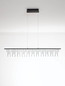 Preview: Nova Luce LED Pendelleuchte Stellar dimmbar 17W warmweiss 3000K Schwarz Chrom Aluminium 120x8cm 9186973
