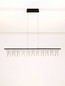 Preview: Nova Luce LED Pendelleuchte Stellar dimmbar 17W warmweiss 3000K Schwarz Chrom Aluminium 120x8cm 9186973
