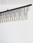 Preview: Nova Luce LED Pendelleuchte Stellar dimmbar 17W warmweiss 3000K Schwarz Chrom Aluminium 120x8cm 9186973