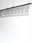 Preview: Nova Luce LED Pendelleuchte Stellar dimmbar 17W warmweiss 3000K Schwarz Chrom Aluminium 120x8cm 9186973
