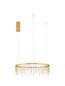 Preview: Nova Luce LED Pendelleuchte Stellar dimmbar 25W warmweiss 3000K Gold Aluminium Kupfer Ø65cm 9186974