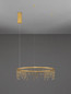 Preview: Nova Luce LED Pendelleuchte Stellar dimmbar 25W warmweiss 3000K Gold Aluminium Kupfer Ø65cm 9186974