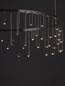 Preview: Nova Luce LED Pendelleuchte Stellar dimmbar 25W warmweiss 3000K Schwarz Chrom Aluminium Ø65cm 9186975
